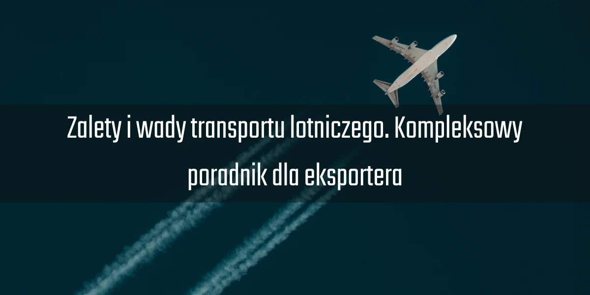 Samolot na niebie Zalety i wady transportu lotniczego x